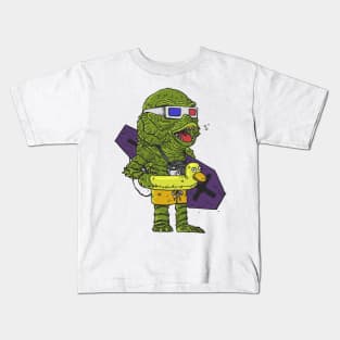 Surfer From The Black Lagoon Kids T-Shirt